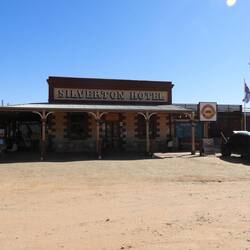 Silverton Hotel with Mad Max car out front