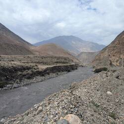Black river coming from the coal mines