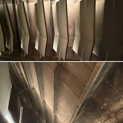 Einblick in die Ummantelung des Schiffs