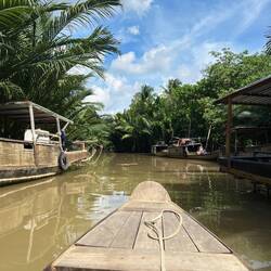 Sur les eaux brunes...