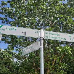 Rothenberga, Abzweig am ehemaligen Bahnhof