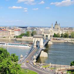 View of Pest. Nothing can be built taller than St. Stephen's Basilica