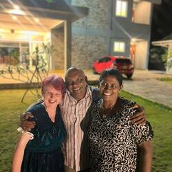 With the lovely owners of the project