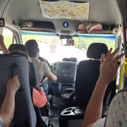 Gute Stimmung im Bus