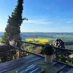 ..kehre auf der dortigen Hütte auf einen letzten Kaffee ein.