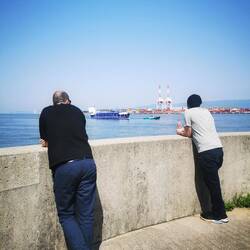 Osaka Bay, direkt gegenüber ist die Expo 2025