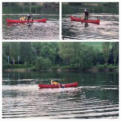 Clownsnummer von René mit seinem Hund