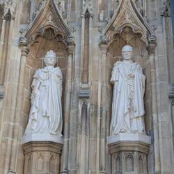 New statues of Queen Elizabeth and Prince Phillip, the Duke of Edinburgh