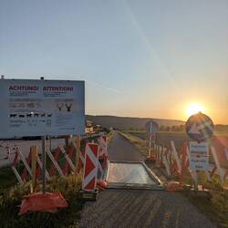 Grenzübergang Richtung Österreich fotografiert