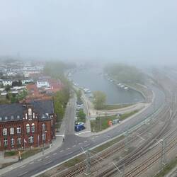 Blick vom Balkon mittags