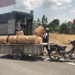 vanneries en tiges de jacinthe d'eau