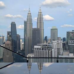 View from our rooftop pool