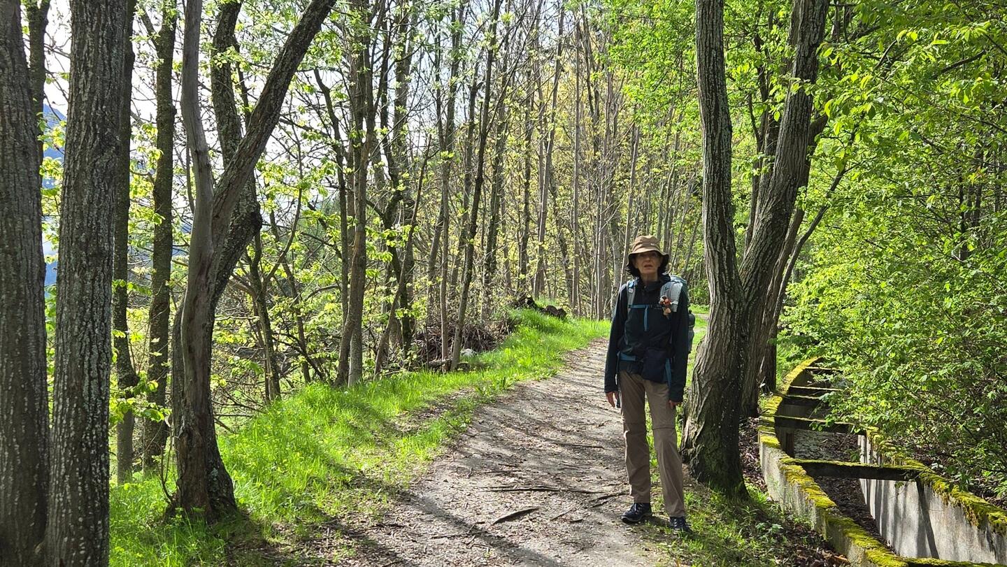 Karin auf dem Höhenweg