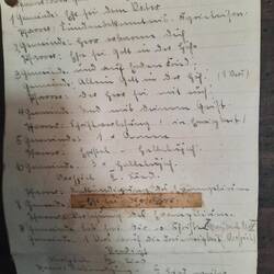 Rettgenstedt. Spickzettel des Organisten.