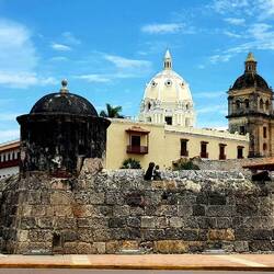 Cartagena, the walls of the old city.