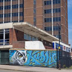 Wall art in Stoke-on-Trent city centre
