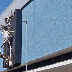 ...with an odd sculpture outside 🤔