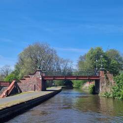 Fancy bridge linking the two sides of Hanley Park