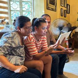 Viewing our wedding presents!