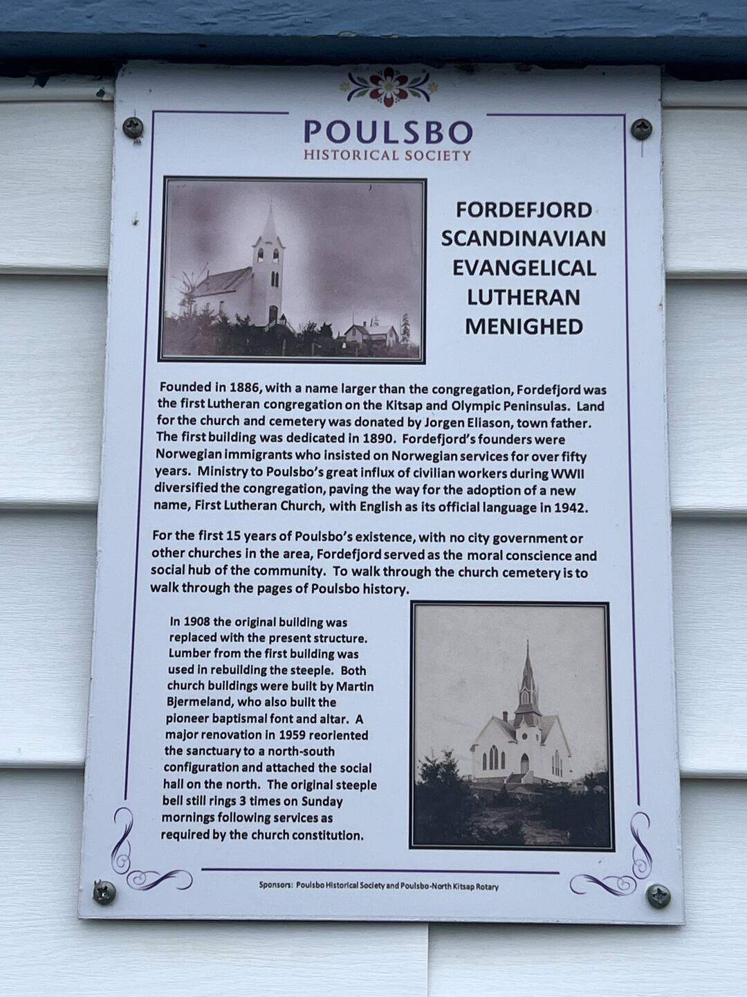 Historical description of Poulsbo First Lutheran Church