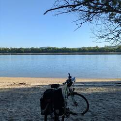 Mit dem Fahrrad direkt an den Strand fahren kann ich auch