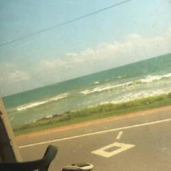 Ausblick von Manus Platz direkt an der Bustür