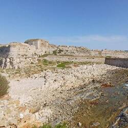 Mit der grossen Festung von Methoni