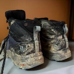 Dirty boots from yesterday, still dirty