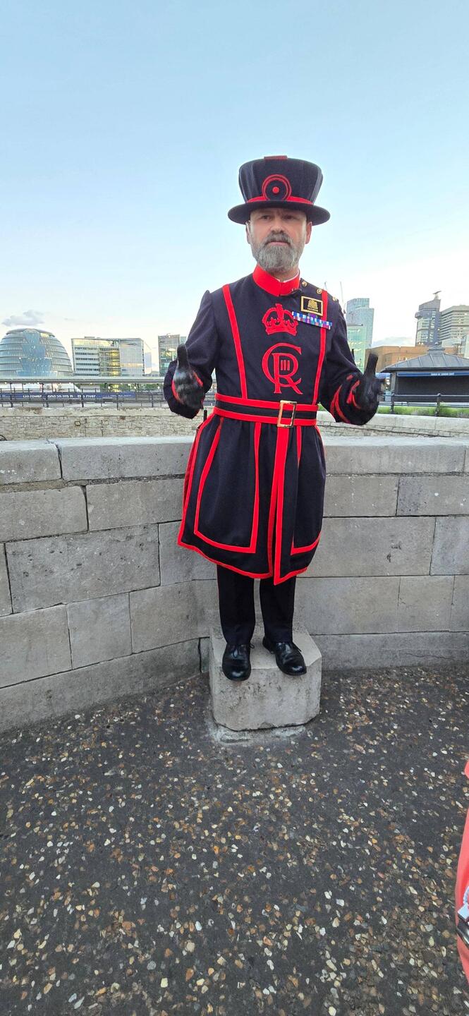 Yeoman Warder Brown, our guide.