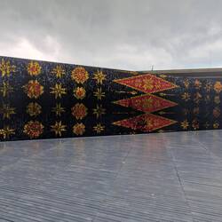 Rooftop display at the art gallery