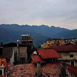 Klarer Blick auf den Fansipan von meinem Hotel aus.