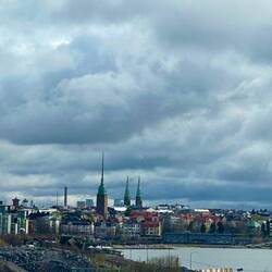 Ankunft mit Blick auf die Stadt.
