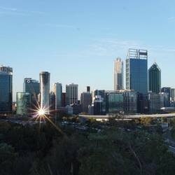und endlich der Panoramablick auf Perth City!