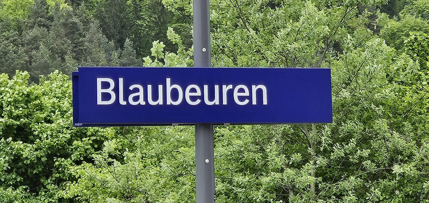 Pünktlich in Blaubeuren angekommen...