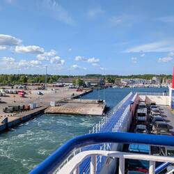 Blick zurück auf Travemünde