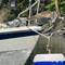 Close up photo of how I hook up the mooring ball.