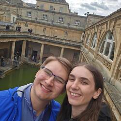 Selfie at the Great Bath of the Roman Baths