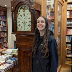Grandfather Clock in the bookstore (still works)