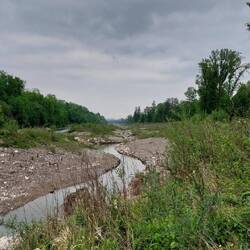 Die Saalach wird gerade renaturiert.