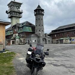 Skiareal Klínovec in CZ, höchste Erhebung im Erzgebirge