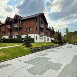 Unsere Unterkunft für heute, die Schwarzbeerschenke in Marienberg