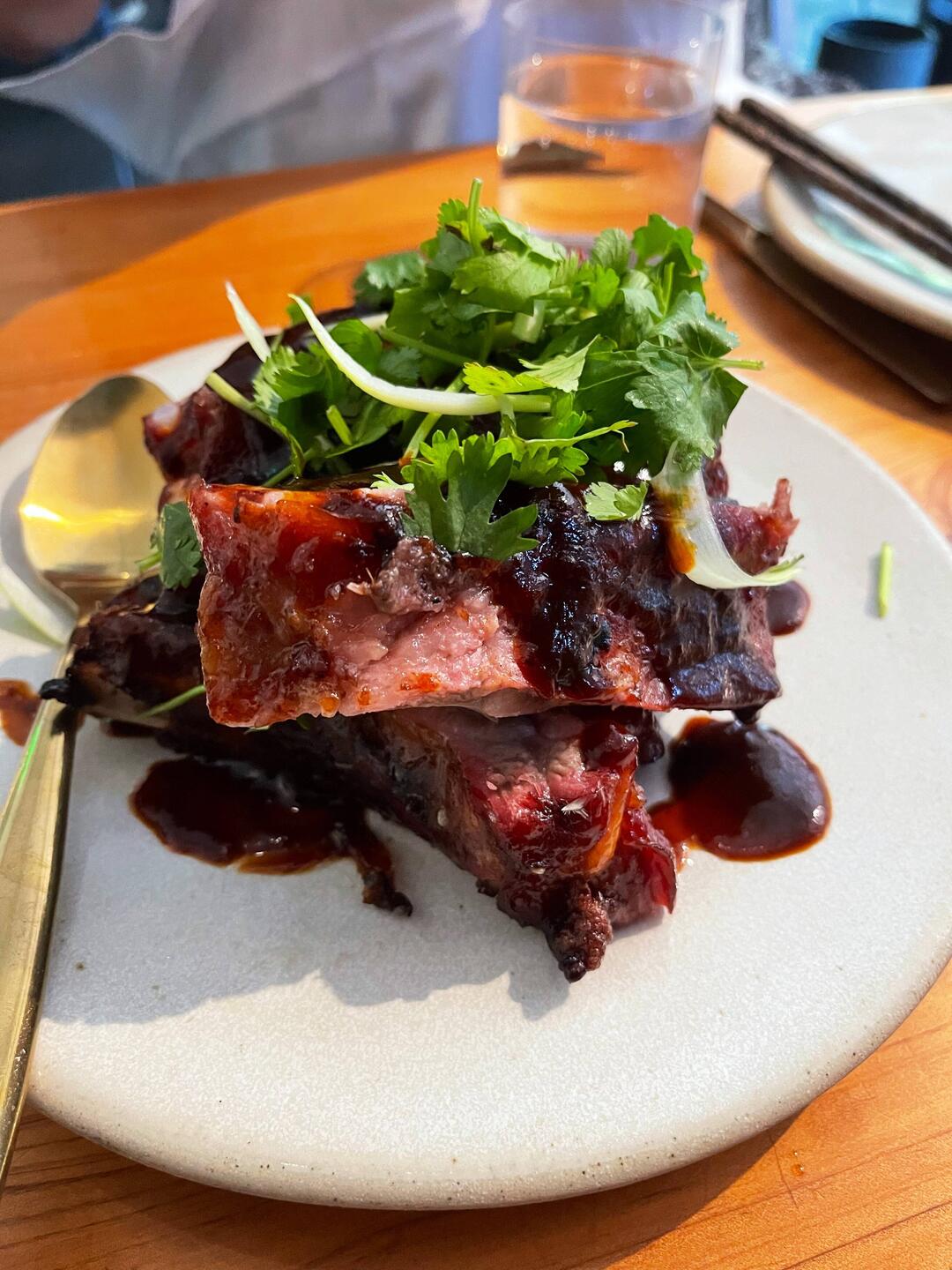Bbq ribs which were pretty good