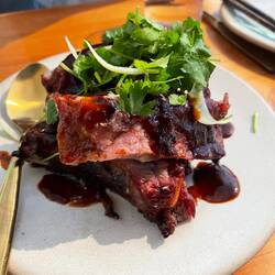 Bbq ribs which were pretty good