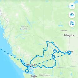 Unsere Route durch Kanada in den letzten 3 Wochen