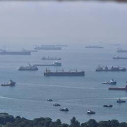 The ships in the bay