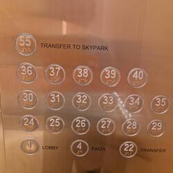 Shows 55 of 57 floors at the hotel