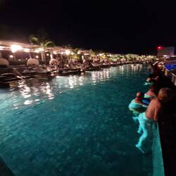 The pool at night