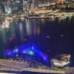 The laser show in the bay