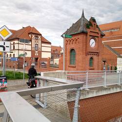 angekommen in Havelberg, hinten unser Hotel