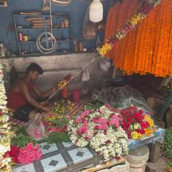 Thousands of garlands made every day